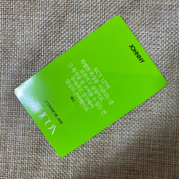 NCT Dream JOHNNY #1 [ 2019 Dicon Custom Book ] Official Photocard / New / Gift