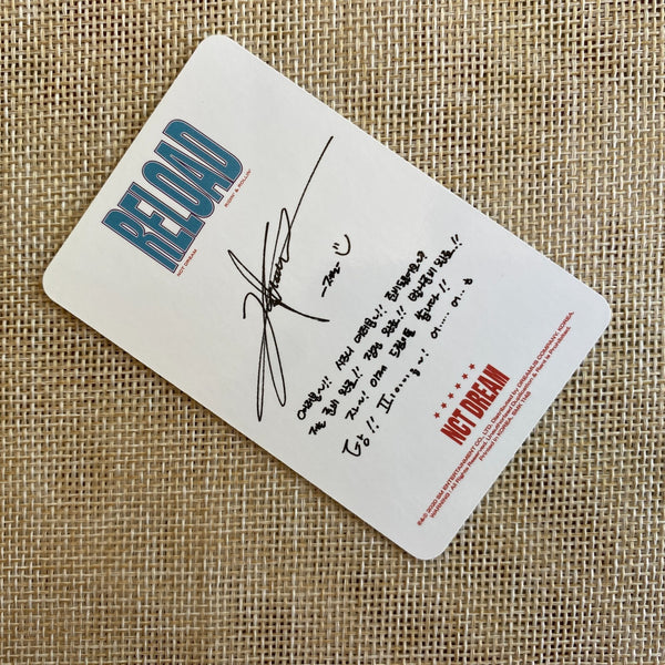 NCT Dream JENO [ RELOAD ] Official Photocard, 4th Mini Album Rollin / New / Gift