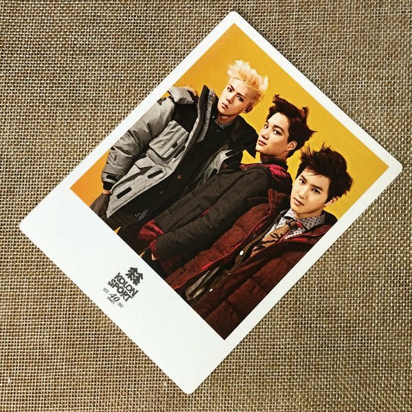 EXO SEHUN KAI SUHO [KOLON Sport] Official Polaroid Photocard, EXO K M / Gift