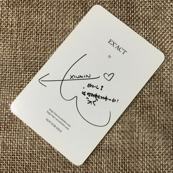 EXO XIUMIN [EXACT EX'ACT] Official Photocard, 3rd Album Monster Ver. / Gift