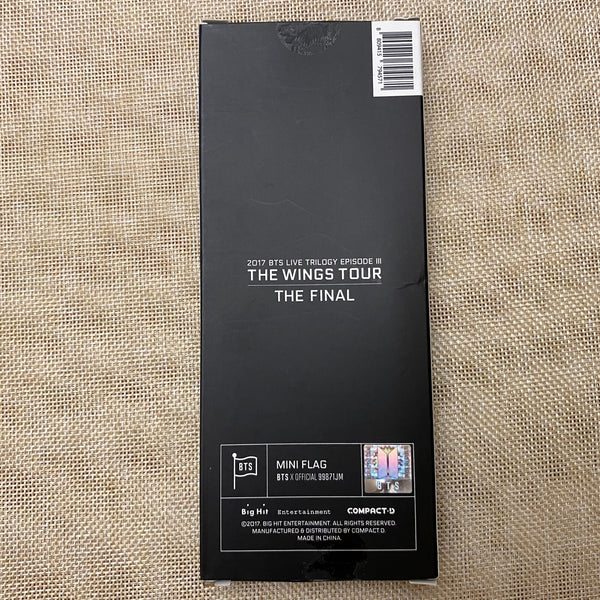 BTS JUNGKOOK [ 2017 THE WINGS TOUR FINAL ] Official Mini Flag / New, Rare / Gift