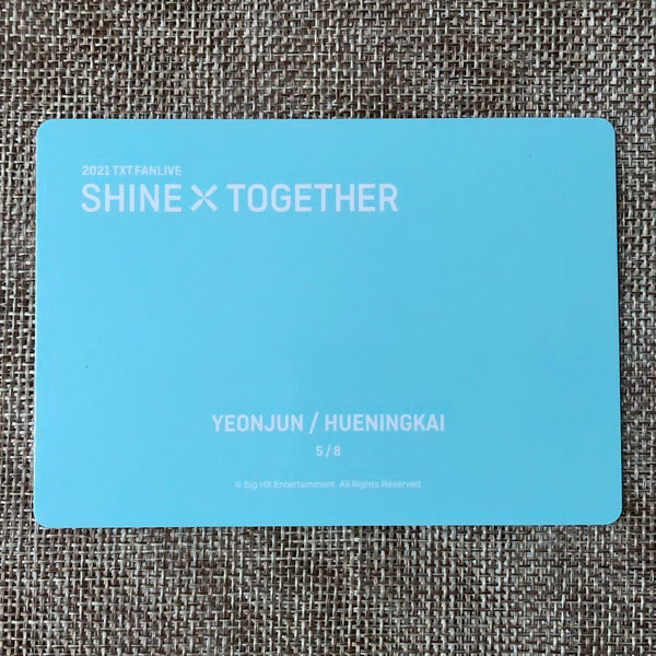 TXT UNIT 5/8 [2021 Shine Together Fanlive] Official Mini Photocard / New / Gift