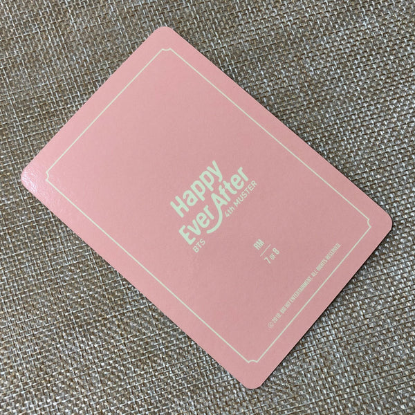 BTS RM 7/8 [ 4th Muster Happy Ever After ] Official Mini Photocard / New / Gift