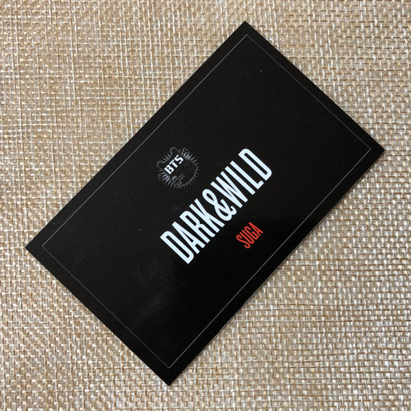 BTS SUGA [ Dark & Wild Official Photocard ] 1st Studio Album / NEW, RARE /+Gift