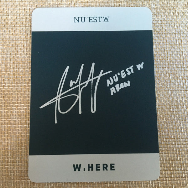Nu'est ARON [ W.here ] Official Photocard, Album Portrait / New / Gift