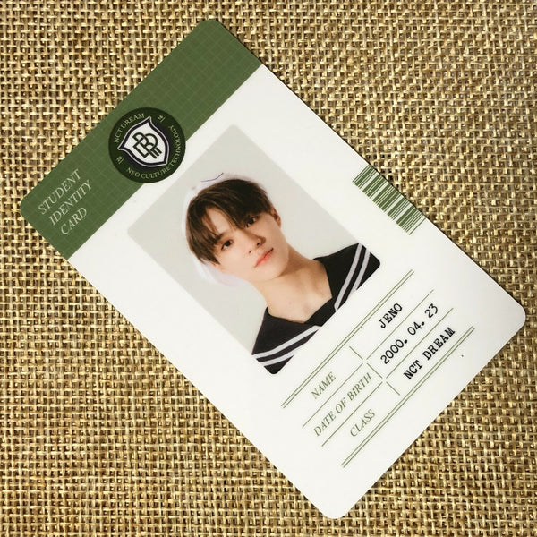 NCT DREAM JENO [ Back to School Kit ] Official Student ID Photocard / New / Gift