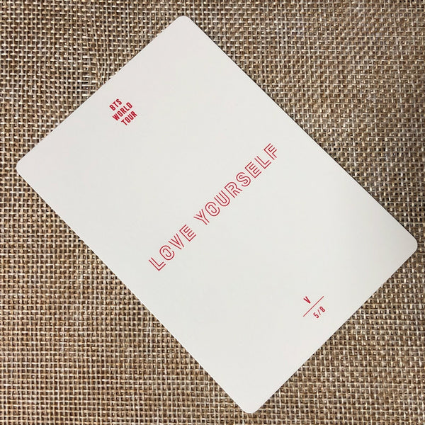 BTS V 5/8 [ Love Yourself World Tour ] Official Mini Photocard / New / Gift