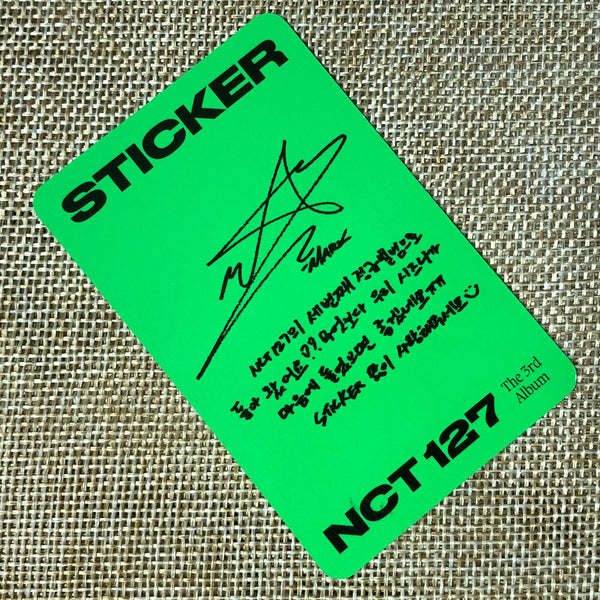 NCT 127 MARK [ STICKER ] Official Photocard, STICKY Ver / New / Gift