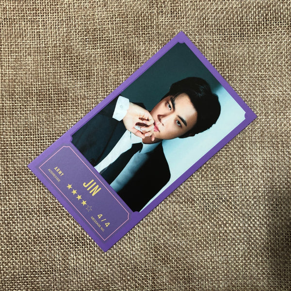 BTS JIN 4/4 [BANG BANG CON The Live] Official Message Photo Photocard New/Gift