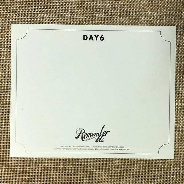 DAY6 DOWOON [ Remember Us : Youth Pt.2 ] Official Clear Postcard / New / Gift