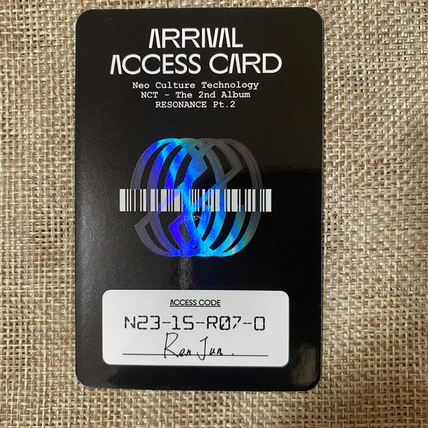 NCT 2020 Renjun [RESONANCE Pt.2] Official Photocard, Arrival Access Card / Gift