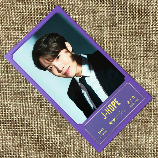 BTS J-HOPE 2/4 [BANG BANG CON The Live] Official Message Photocard / New / Gift