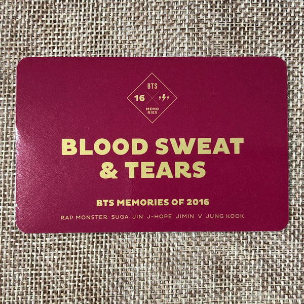 BTS Group [ Memories of 2016 DVD ] Official Photocard / New, Rare /+Gift