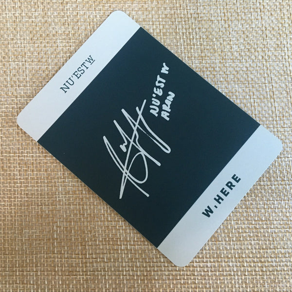 Nu'est ARON [ W.here ] Official Photocard, Album Portrait / New / Gift