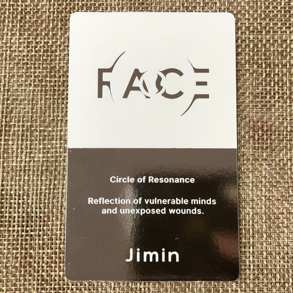 BTS JIMIN [ FACE ] Official Photocard, Solo Invisible Ver. / New / Gift