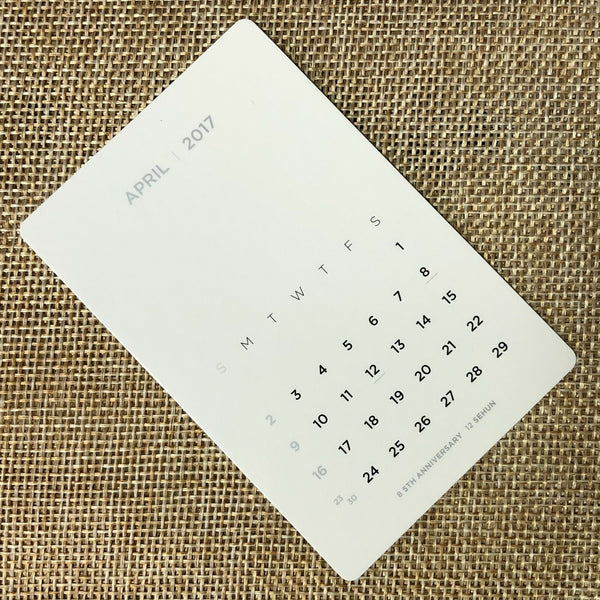 EXO BAEKHYUN [2017 Season's Greetings] Official Mini Calendar Photocard / Gift