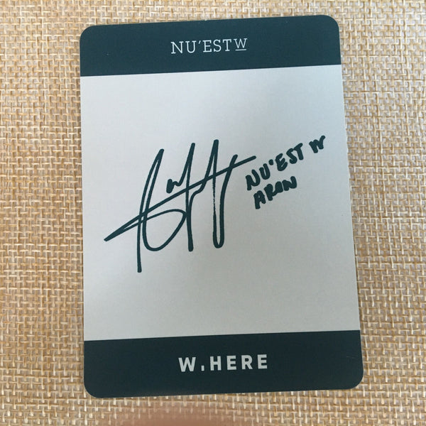 Nu'est ARON #2 [ W.here ] Official Photocard, Album Portrait / New / Gift