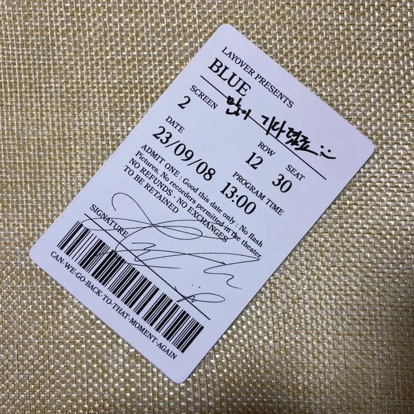 BTS V TAEHYUNG #1 [ Layover ] Official Photocard / New / Gift