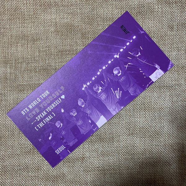 BTS JIMIN [Speak Yourself Seoul The Final DVD] Official Bookmark / New, Rare /+G