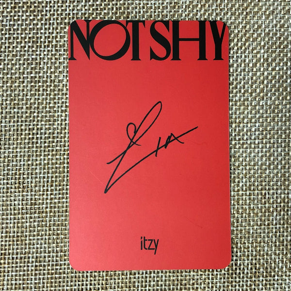ITZY LIA [ NOT SHY ] Official Photocard, 3rd Mini Album / New / Gift