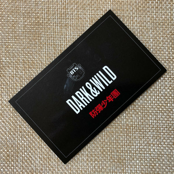 BTS Group [ Dark & Wild Official Photocard ] 1st Studio Album / NEW, RARE /+Gift