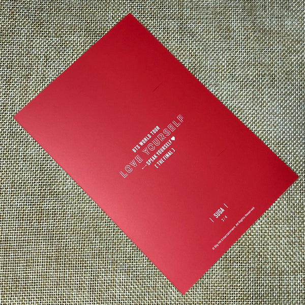 BTS SUGA 3/4 [ Speak Yourself The Final ] Official Postcard Photo / New / Gift