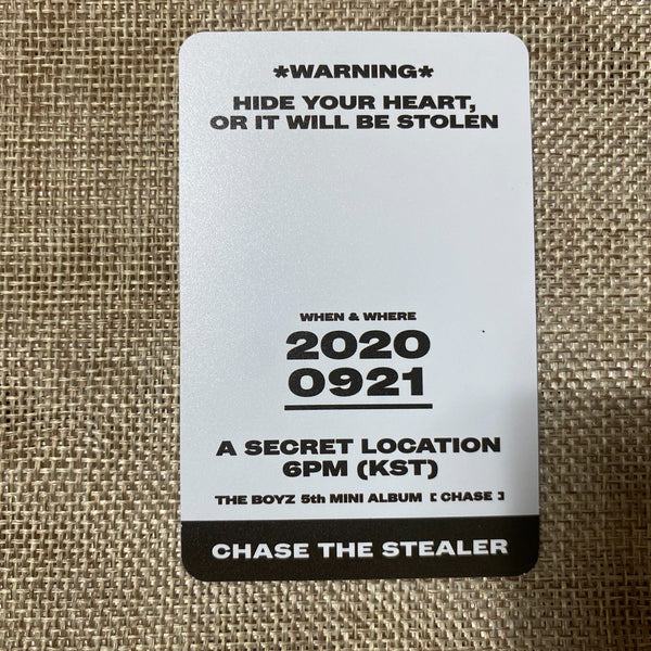 THE BOYZ SANGYEON [CHASE The Stealer] Official Ticket Photocard, Trick / Gift