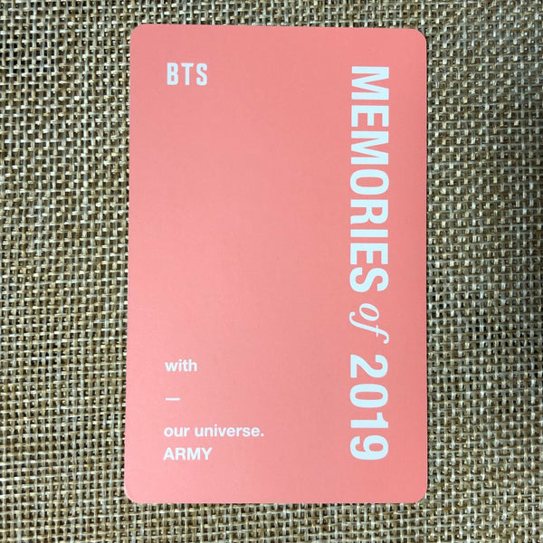 BTS J-HOPE [ Memories of 2019 ] Official DVD Photocard / New / Gift