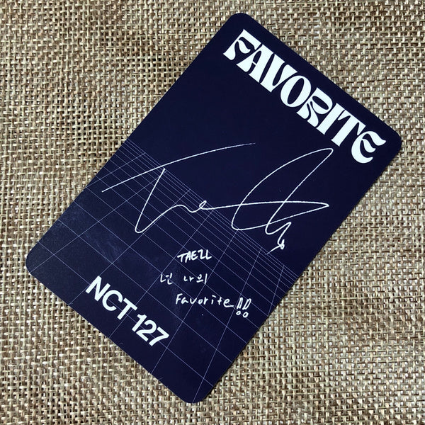 NCT 127 TAEIL [FAVORITE Repackage KIHNO] Official Photocard, Poetic Ver. / Gift