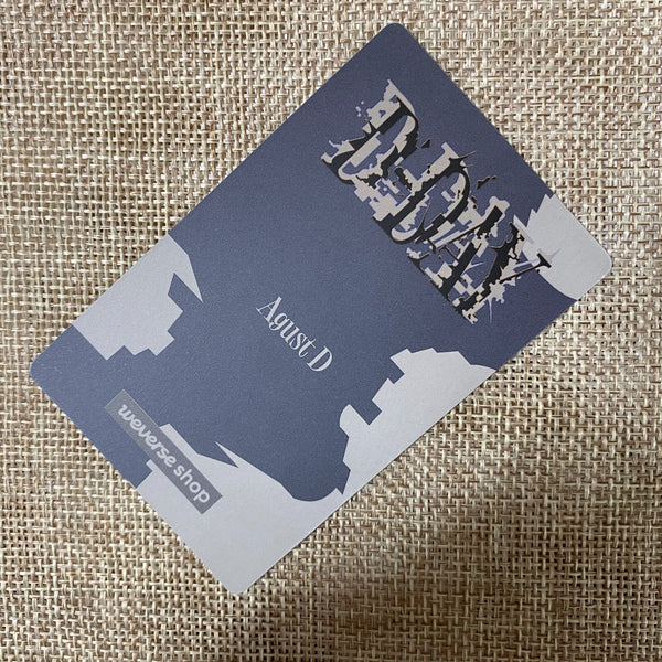 BTS SUGA [Agust D D-Day Weverse Shop POB] Official Photocard, Solo / New, Rare
