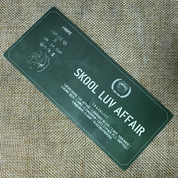 BTS J-HOPE #1 [SKOOL LUV AFFAIR] Official Photocard, 2nd Mini Album / New / Gift