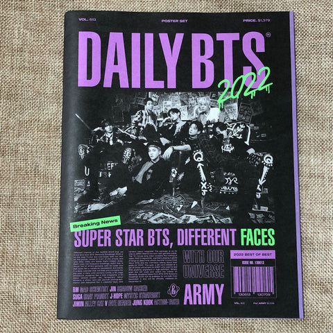BTS GROUP [ 2022 Season's Greetings ] Official Tabloid Poster Set / New / Gift