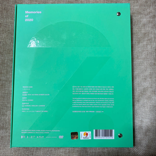 BTS [ Memories of 2020 ] Official DVD, Photobook, Booklet, Stamp, etc / New/Gift