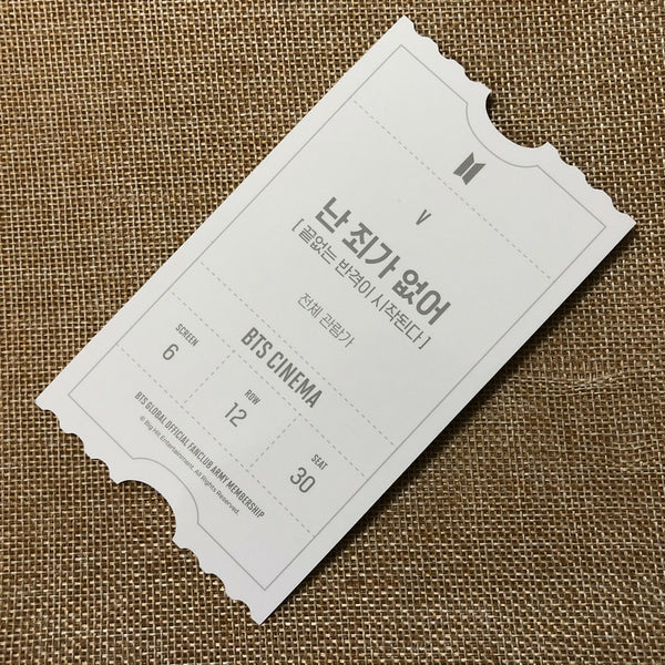 BTS V Taehyung [ ARMY.ZIP Fanclub KIT Cinema ] Official Photocard / New / Gift