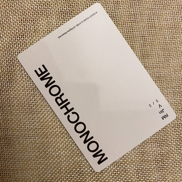 BTS V RM JIN 2/2 [2024 MD MONOCHROME MNCR] Official Mini Photocard / New / Gift