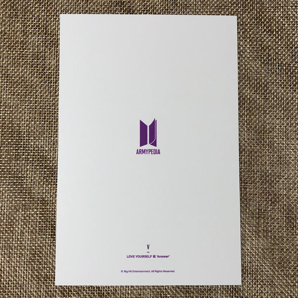 BTS V TAEHYUNG [ Armypedia Love Yourself Answer ] Official Postcard / New / Gift