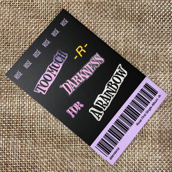 BLACKPINK ROSE #2 [ -R- ] Official Special Photocard, 1st Single / New / Gift