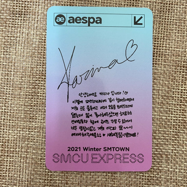 AESPA KARINA [ 2021 Winter SMTOWN SMCU Express ] Official Photocard / New / Gift