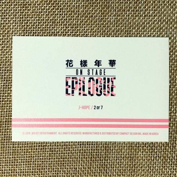 BTS J-HOPE 2/7 [HYYH On Stage Epilogue Concert] Official Mini Photocard / Gift