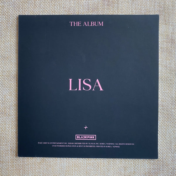 BLACKPINK LISA [THE ALBUM] Official Square Photocard Postcard, 15cm / New / Gift