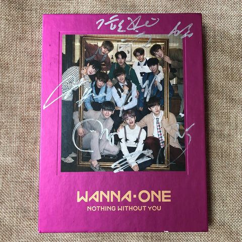 WANNA ONE HAND SIGNED [Nothing Without You 1+1+0] Autographed, Promo / NO PC /+G