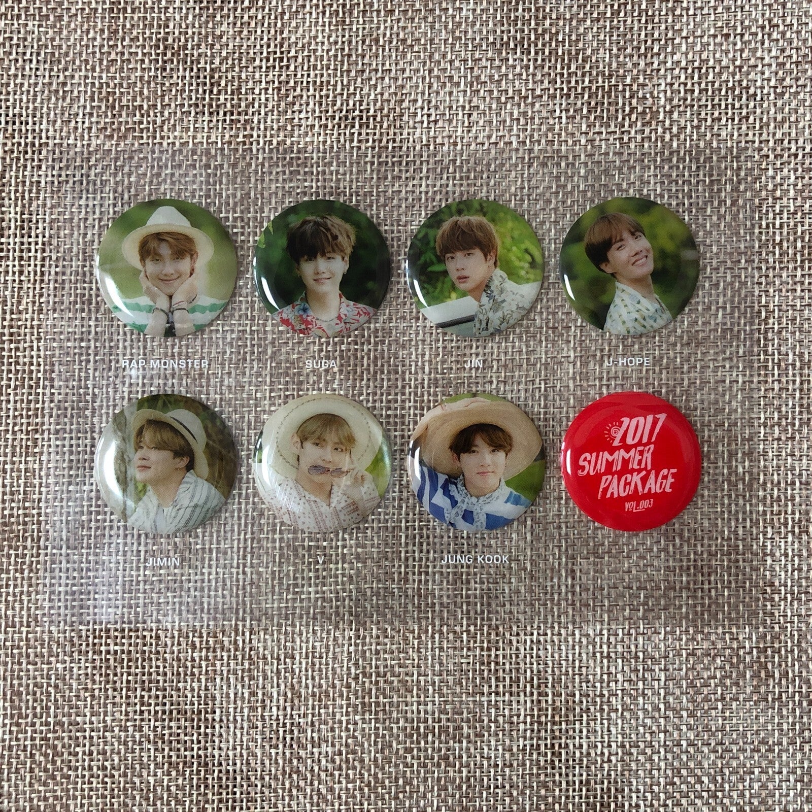 BTS GROUP [ 2017 Summer Package ] Face Photo Sticker / New / Gift