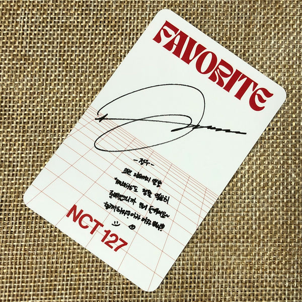 NCT 127 JUNGWOO [FAVORITE] Official Photocard, 3rd Repackage CLASSIC Ver / Gift