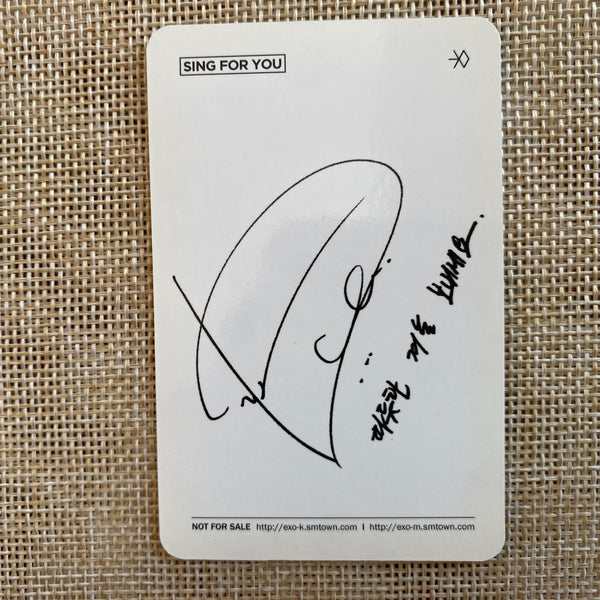 EXO D.O [ Sing For You ] Official Photocard, Winter 4th Mini Korean / New / Gift