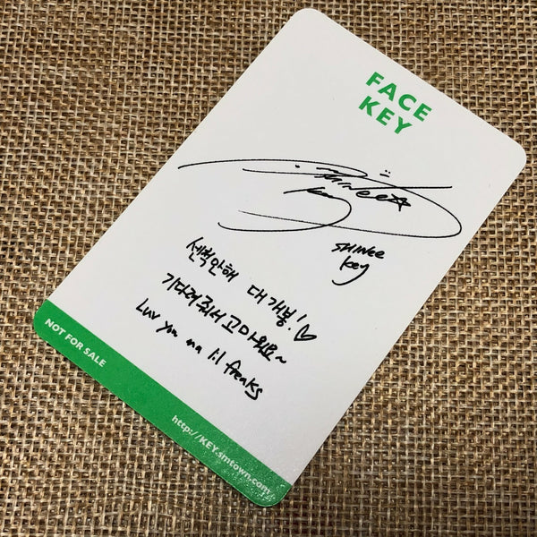 SHINEE KEY #1 [ FACE ] Official Photocard, 1st Mini Album / New, Rare / Gift