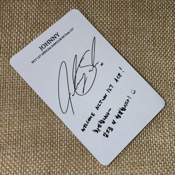 NCTzen 127 JOHNNY [2020 Fanclub] Official Limited Photocard, Sign Ver / Gift
