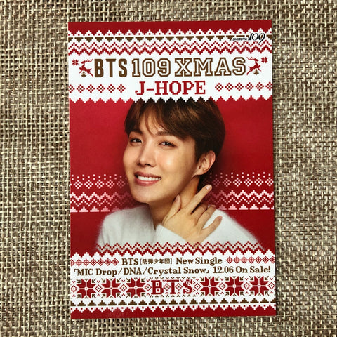 BTS J-HOPE [ JAPAN Shibuya 109 Chrisrmas Xmas ] Official Photocard / New / Gift