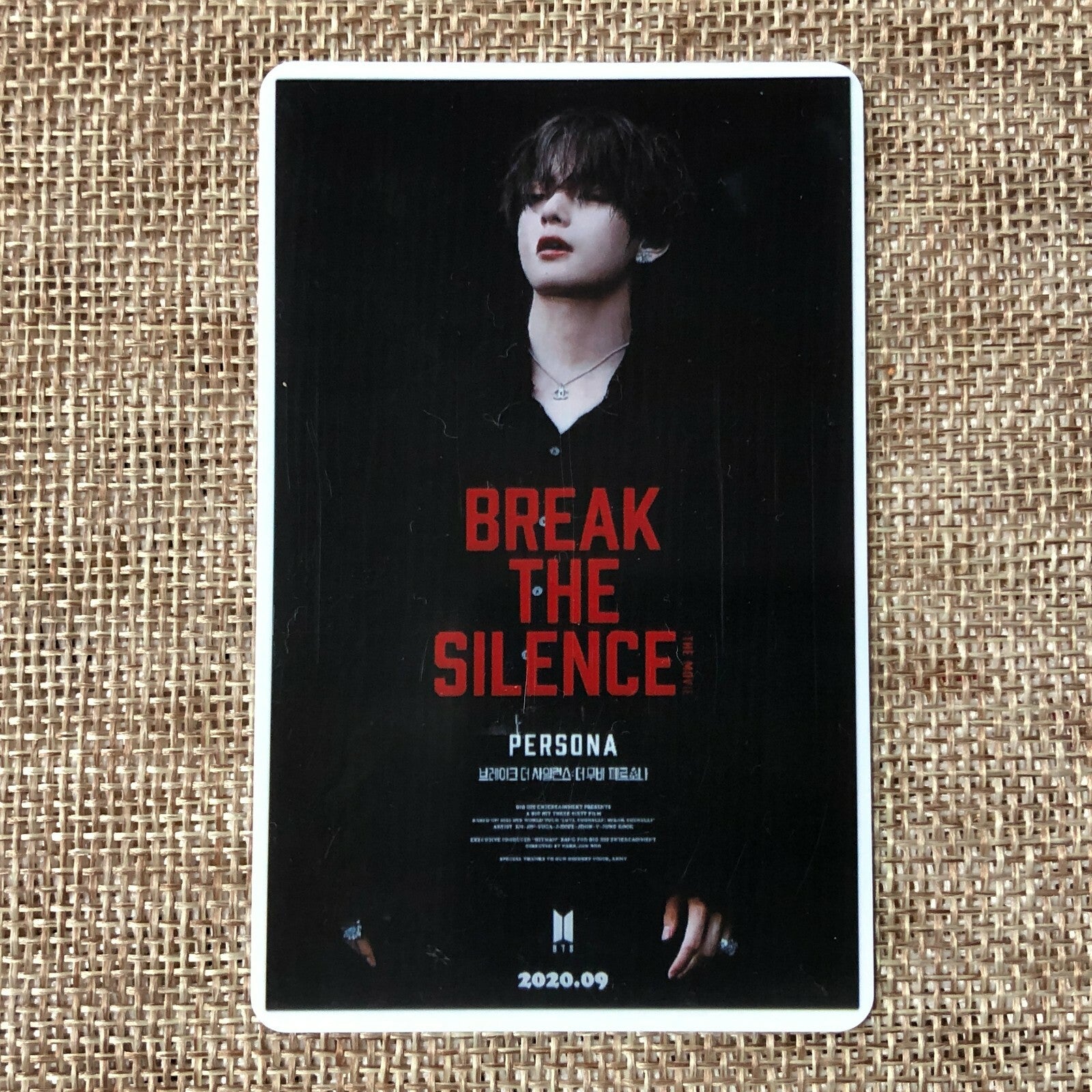 BTS V #2 [Break The Silence Movie] Official Ticket Photocard Photo / New / Gift