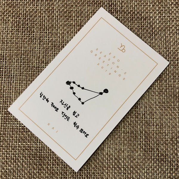 EXO KAI [ 2019 Season's Greetings ] Official Limited Photocard / New / Gift