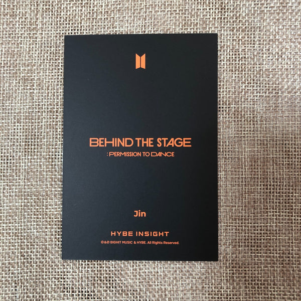 BTS JIN #2 [ HYBE INSIGHT Behind The Stage ] Official Photocard / New /Gift